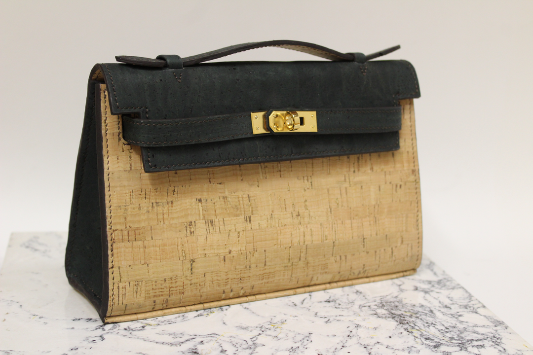 Pouch in 3/4 view with straps buckled